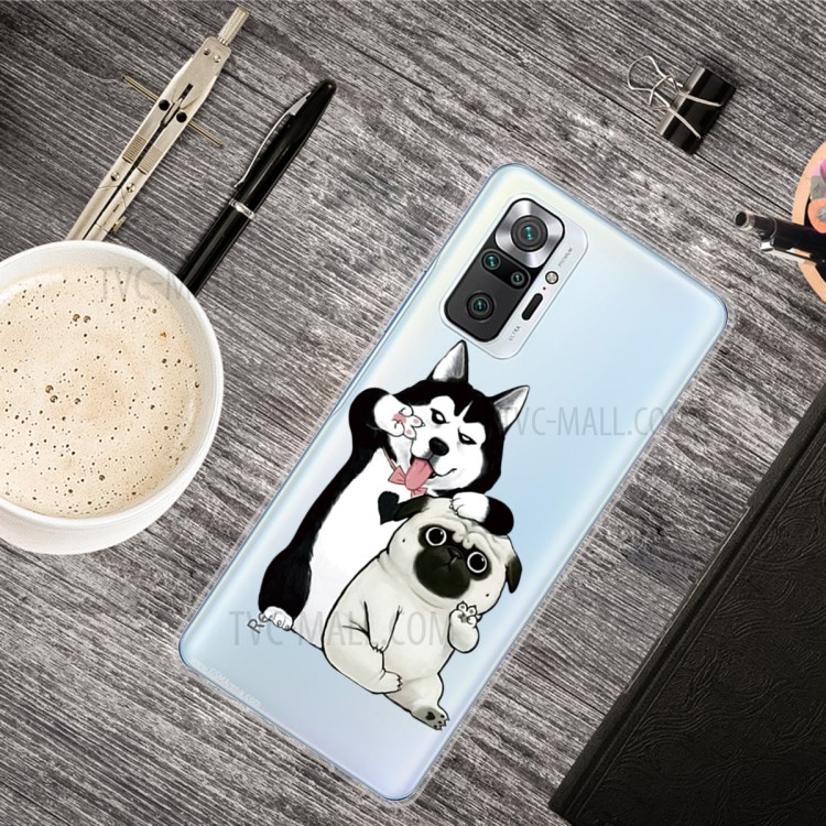 Stylish Pattern Printing Well-Protected Flexible TPU Phone Case for Xiaomi Redmi Note 10 Pro/Note 10 Pro Max - Dogs-2