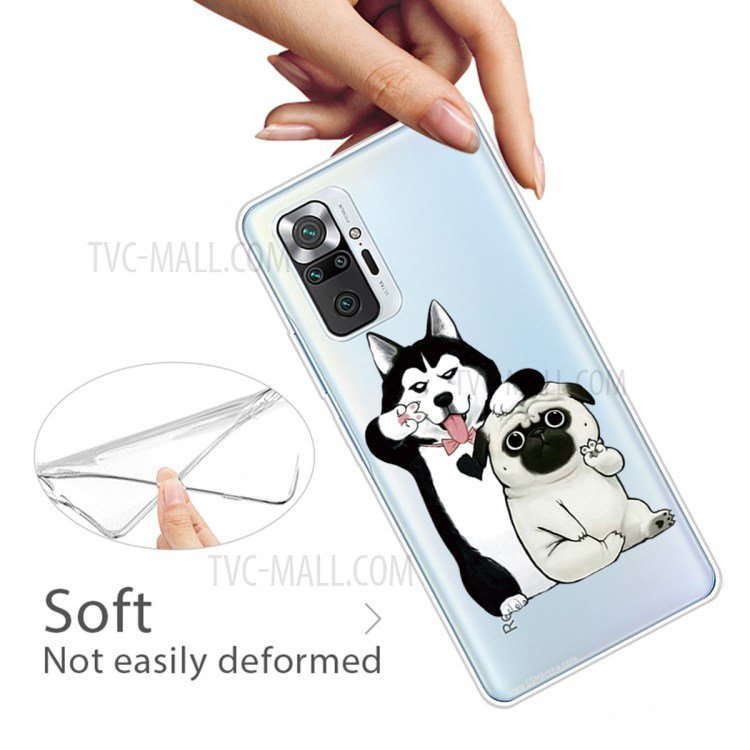 Stylish Pattern Printing Well-Protected Flexible TPU Phone Case for Xiaomi Redmi Note 10 Pro/Note 10 Pro Max - Dogs-3