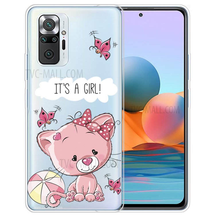 Stylish Pattern Printing Well-Protected Flexible TPU Phone Case for Xiaomi Redmi Note 10 Pro/Note 10 Pro Max - Cat-1
