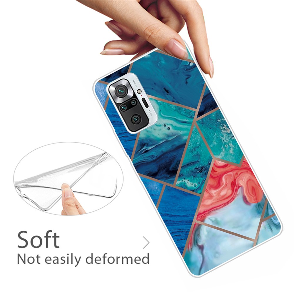 Marble Pattern TPU Cover Case for Xiaomi Redmi Note 10 Pro Max / Redmi Note 10 Pro - Style A-3