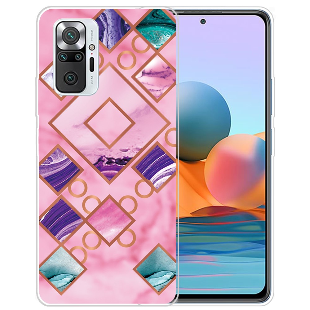 Marble Pattern TPU Cell Phone Case for Xiaomi Redmi Note 10 Pro Max / Redmi Note 10 Pro - Style A-1