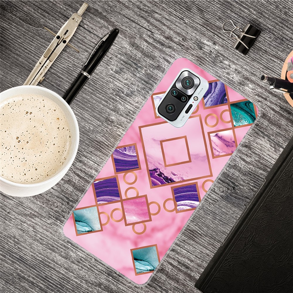 Marble Pattern TPU Cell Phone Case for Xiaomi Redmi Note 10 Pro Max / Redmi Note 10 Pro - Style A-2