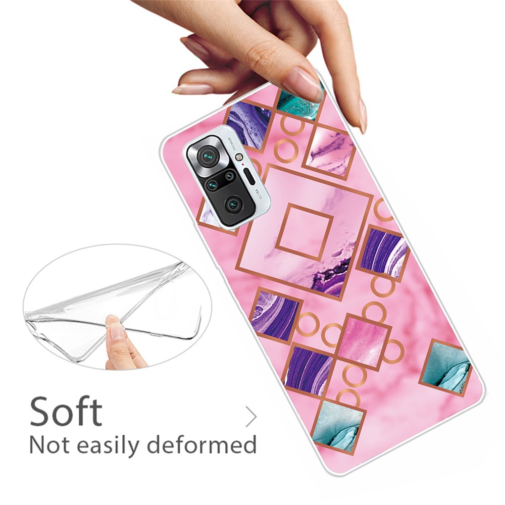 Marble Pattern TPU Cell Phone Case for Xiaomi Redmi Note 10 Pro Max / Redmi Note 10 Pro - Style A-3