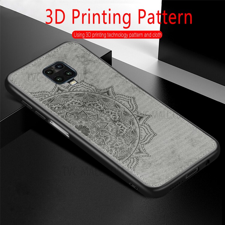 Imprint Mandala Flower Leather Coated PC + TPU Phone Case for Xiaomi Redmi Note 9S / Redmi Note 9 Pro / Redmi Note 9 Pro Max - Black-11