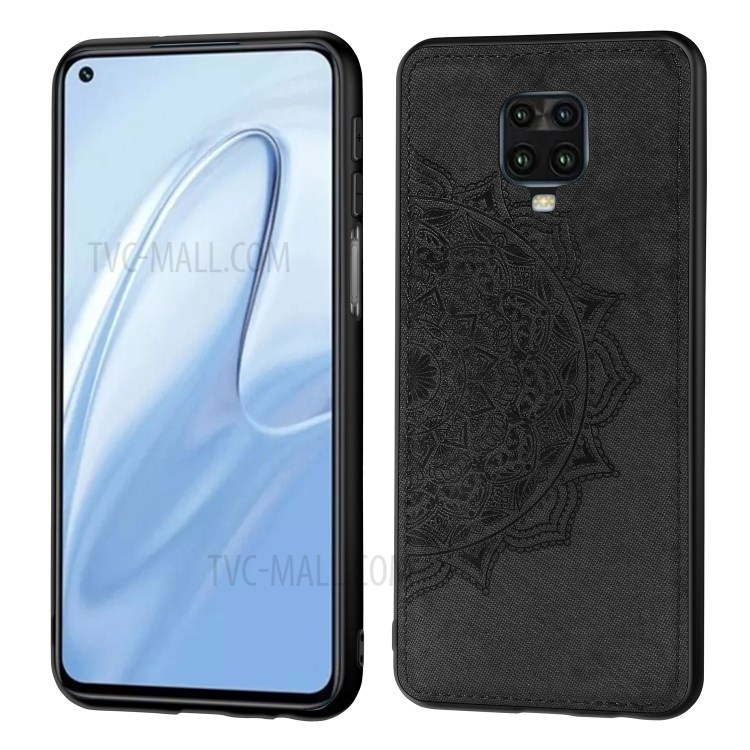 Imprint Mandala Flower Leather Coated PC + TPU Phone Case for Xiaomi Redmi Note 9S / Redmi Note 9 Pro / Redmi Note 9 Pro Max - Black-2