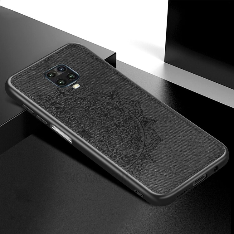 Imprint Mandala Flower Leather Coated PC + TPU Phone Case for Xiaomi Redmi Note 9S / Redmi Note 9 Pro / Redmi Note 9 Pro Max - Black-3