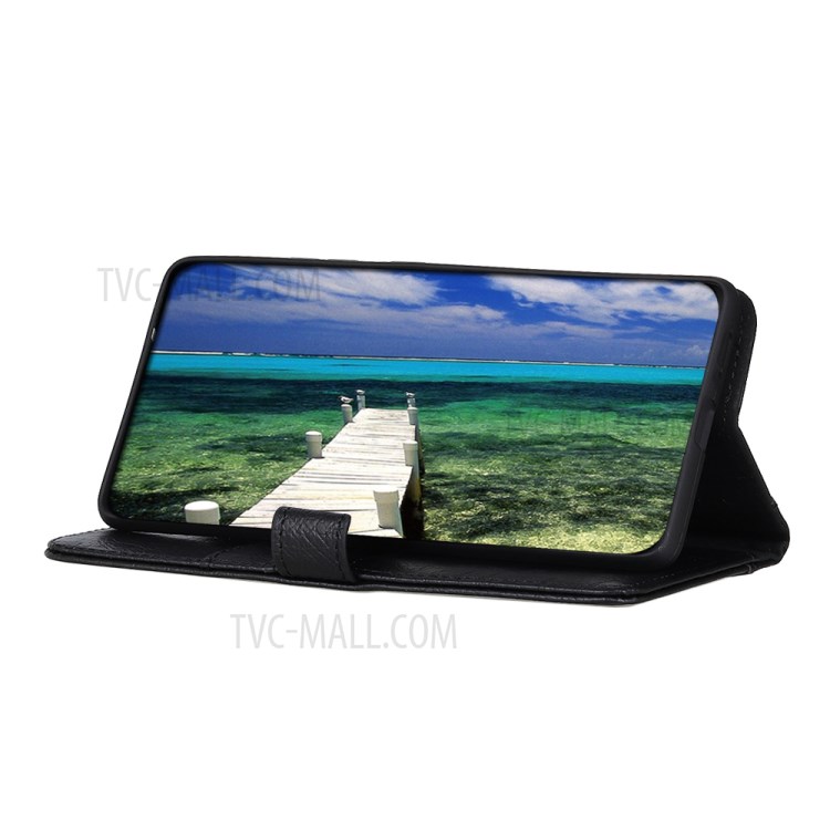 Rhino Skin with Wallet Stand PU Leather Shell for Xiaomi Mi 11 Lite 4G / 5G - Black-3