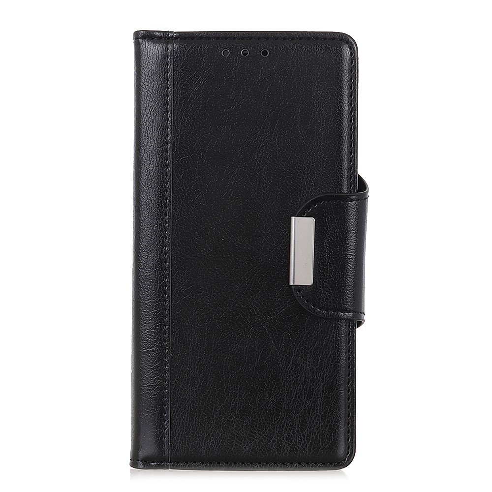 Glossy PU Leather Wallet Case Standing Cover for Xiaomi Mi 11 Pro - Black-9