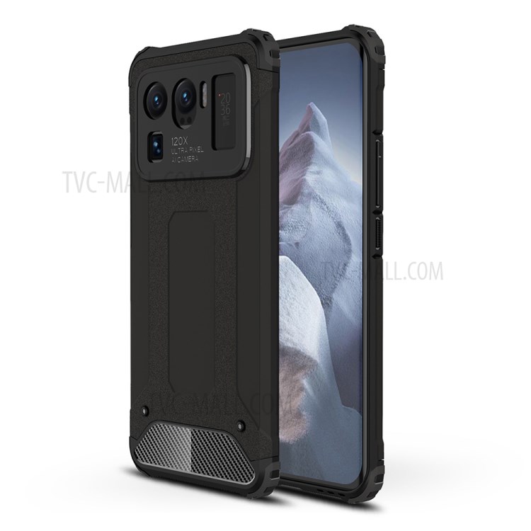Armor Guard Plastic + TPU Hybrid Protection Case Cover for Xiaomi Mi 11 Ultra - Black-1