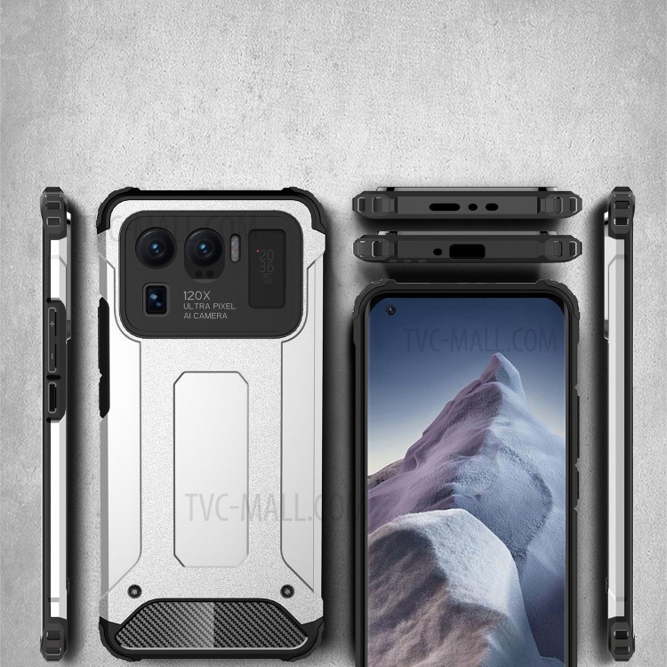 Armor Guard Plastic + TPU Hybrid Protection Case Cover for Xiaomi Mi 11 Ultra - Black-2