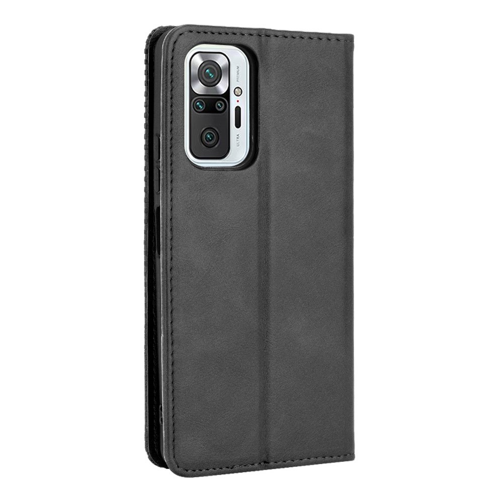 Magnetic Closure Vintage Style Phone Case Wallet Stand Leather Cover for Xiaomi Note 10 Pro 4G/Note 10 Pro Max 4G - Black-3