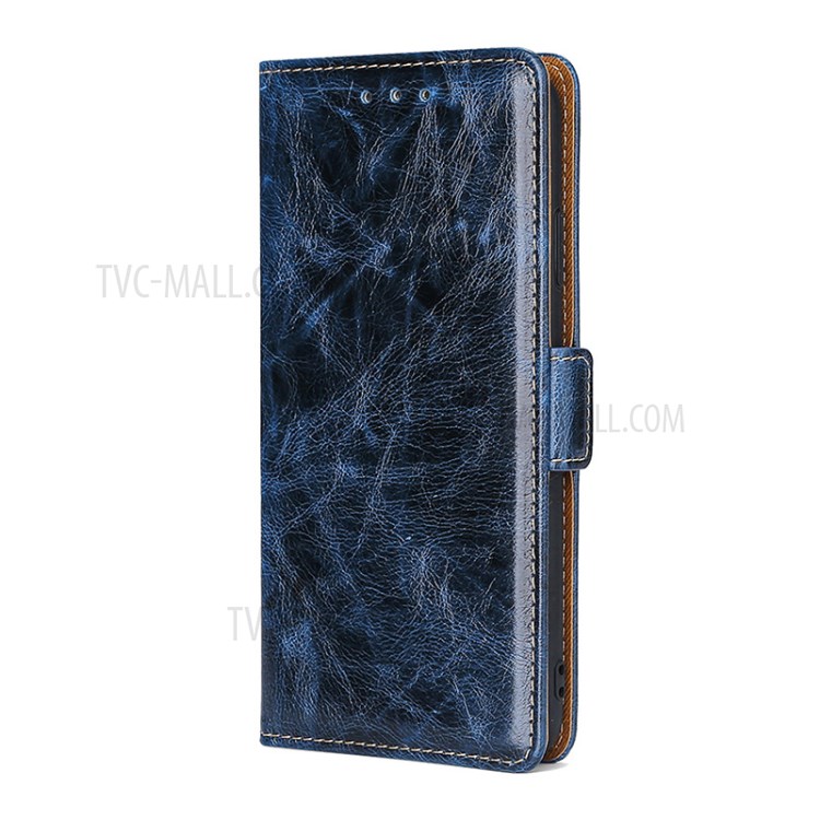 TPU + PU Leather Stand Case Shell with Card Slots for Xiaomi Redmi Note 10 4G / Note 10S - Blue-2