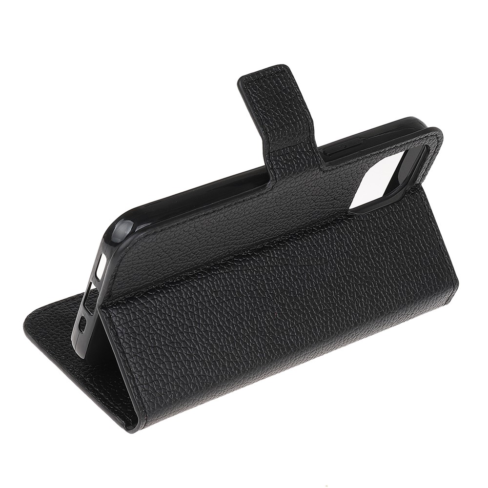 Litchi Texture Wallet Stand Leather Protection Case for Xiaomi Mi 11 Lite 5G / 4G - Black-3