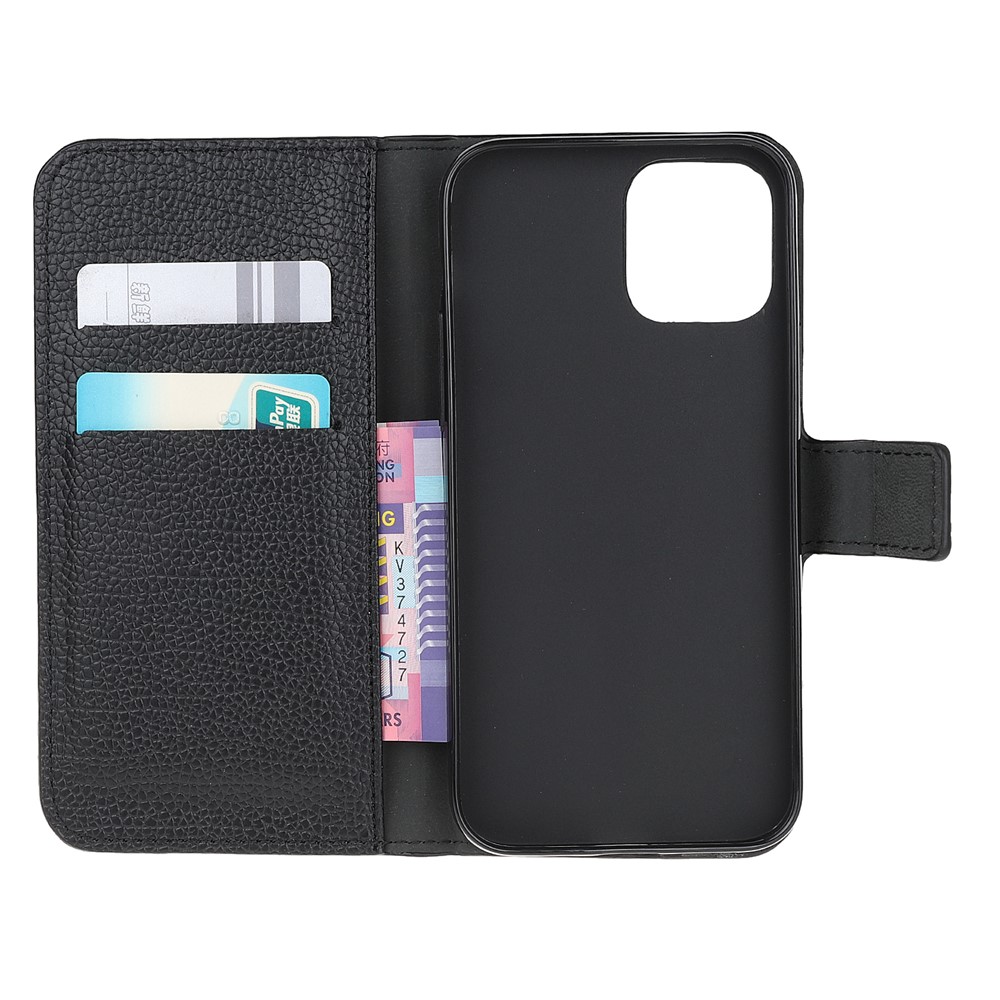 Litchi Texture Wallet Stand Leather Protection Case for Xiaomi Mi 11 Lite 5G / 4G - Black-5
