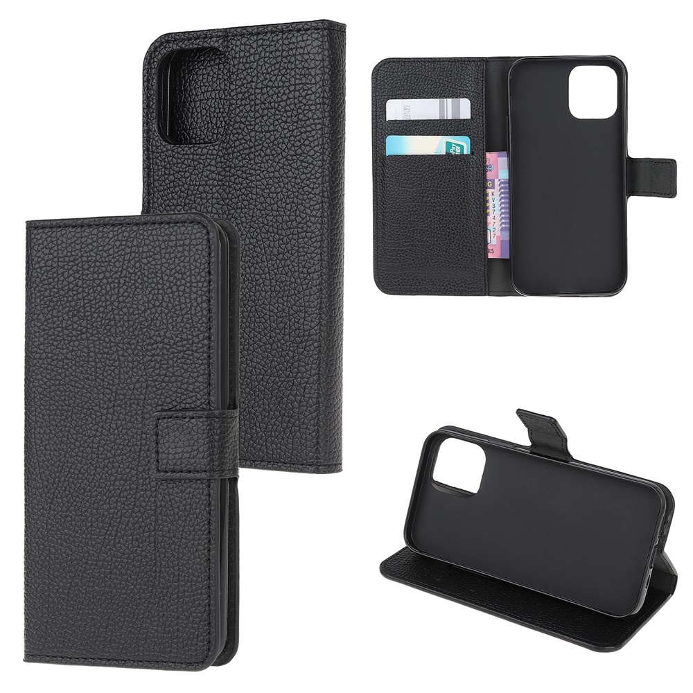 Litchi Texture Wallet Stand Leather Protection Case for Xiaomi Mi 11 Lite 5G / 4G - Black-7