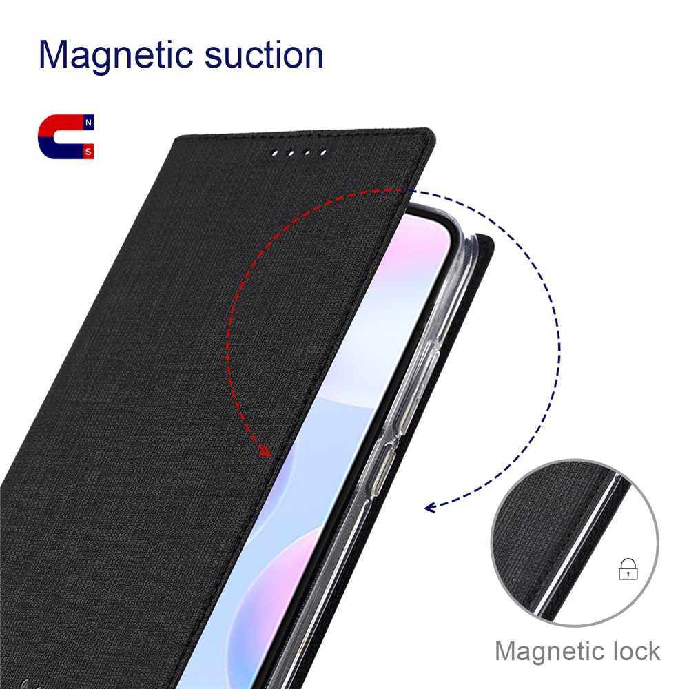VILI DMX Series Full Coverage Well-Protected Leather Stand Case with Card Holder for Xiaomi Redmi Note 10 Pro/Note 10 Pro Max - Black-6