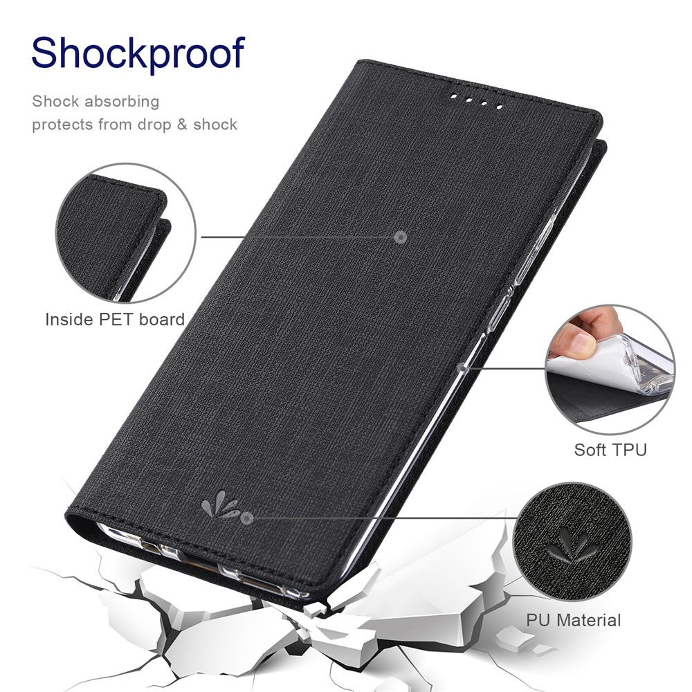 VILI DMX Series Full Coverage Well-Protected Leather Stand Case with Card Holder for Xiaomi Redmi Note 10 Pro/Note 10 Pro Max - Black-8