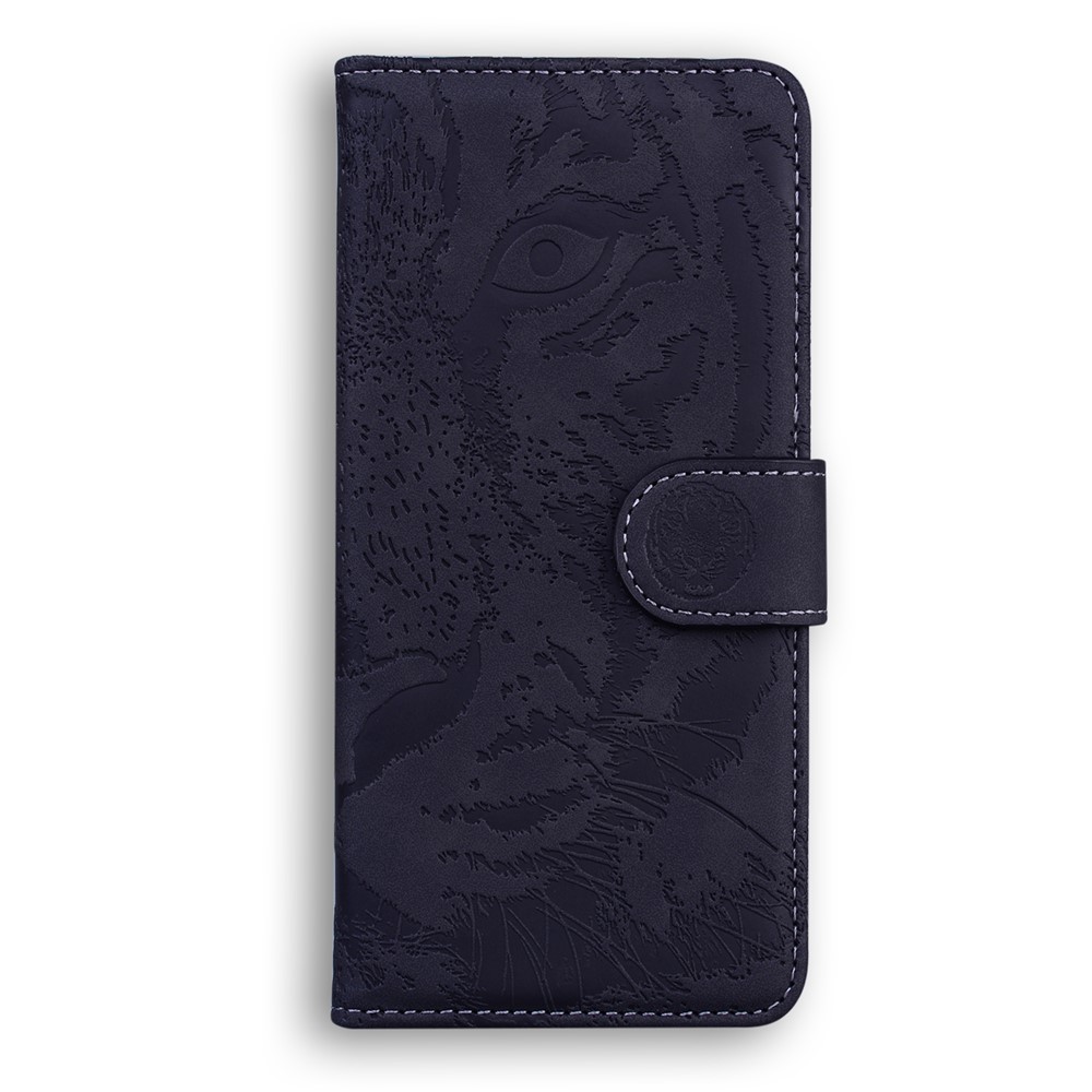 Tiger Pattern Imprinting Wallet Design Leather Stand Cover Case for Xiaomi Redmi Note 10 4G/Note 10S - Black-3