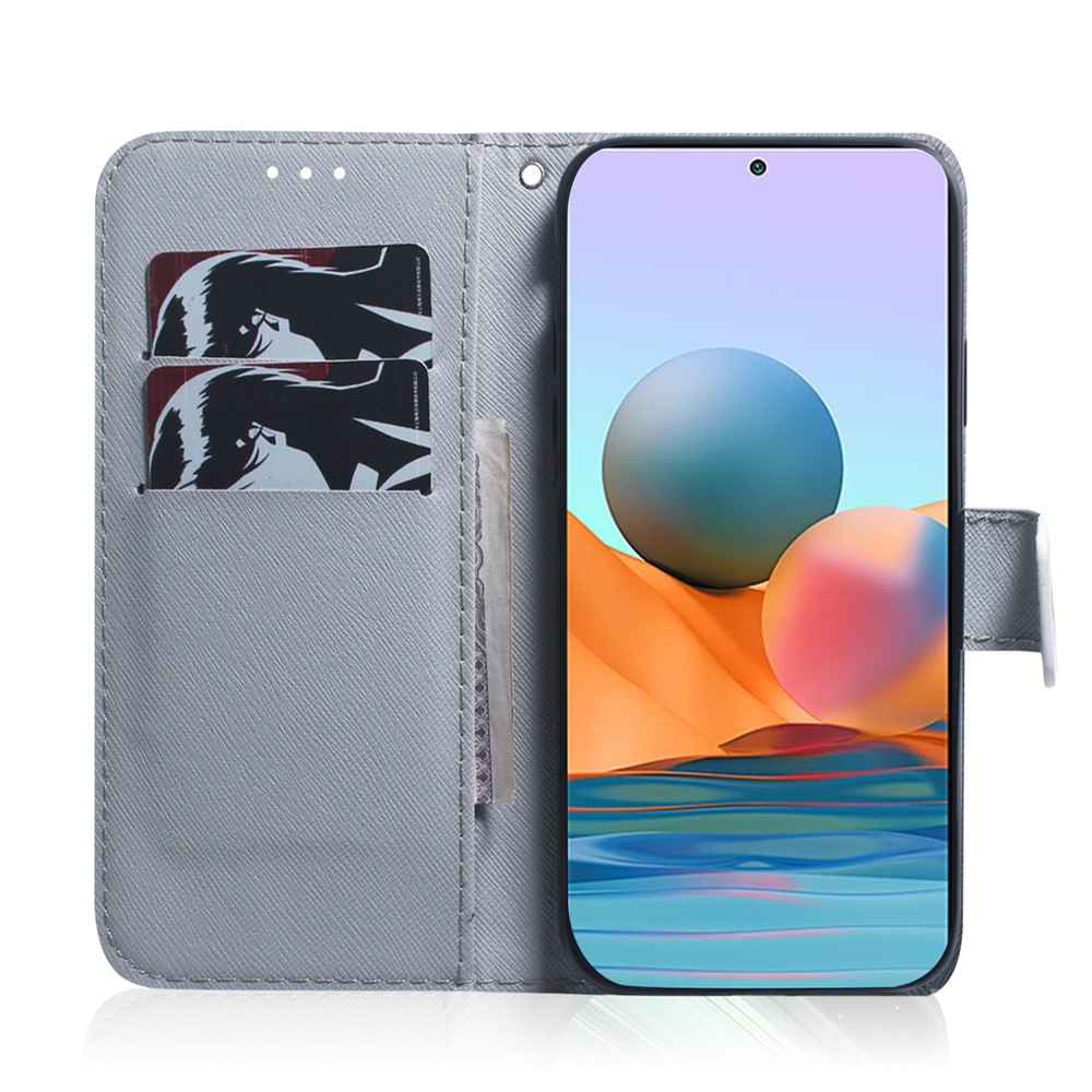 Pattern Printing Wallet Design Leather Protective Shell Case with Stand for Xiaomi Redmi Note 10 Pro/Note 10 Pro Max - Tiger-4
