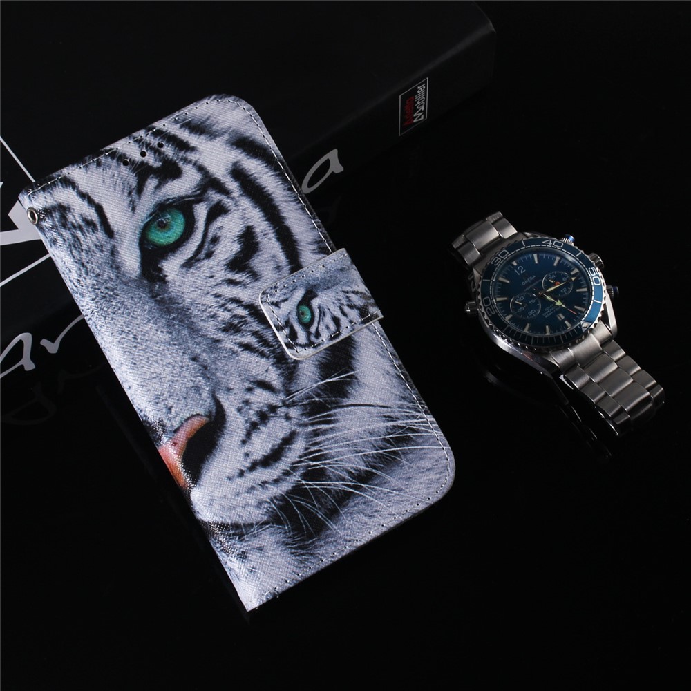Pattern Printing Wallet Design Leather Protective Shell Case with Stand for Xiaomi Redmi Note 10 Pro/Note 10 Pro Max - Tiger-5