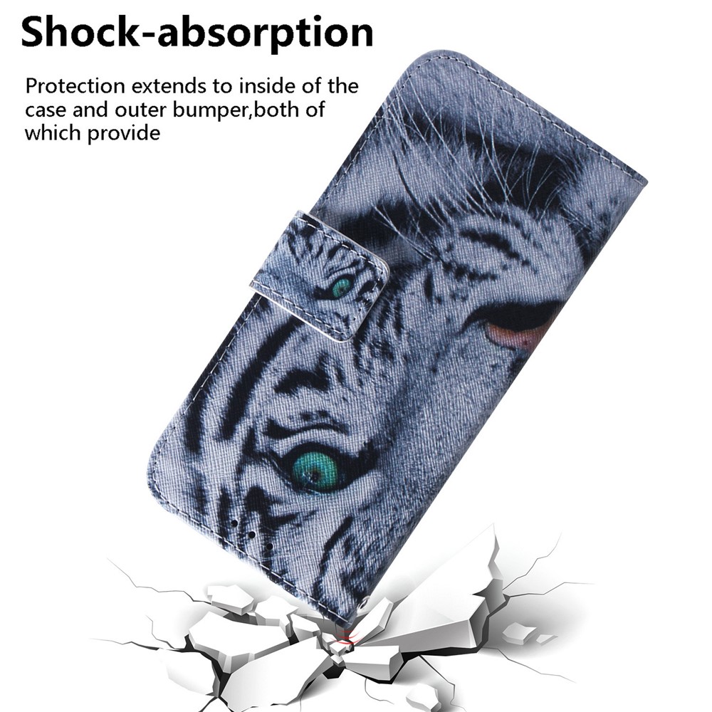Pattern Printing Wallet Design Leather Protective Shell Case with Stand for Xiaomi Redmi Note 10 Pro/Note 10 Pro Max - Tiger-7