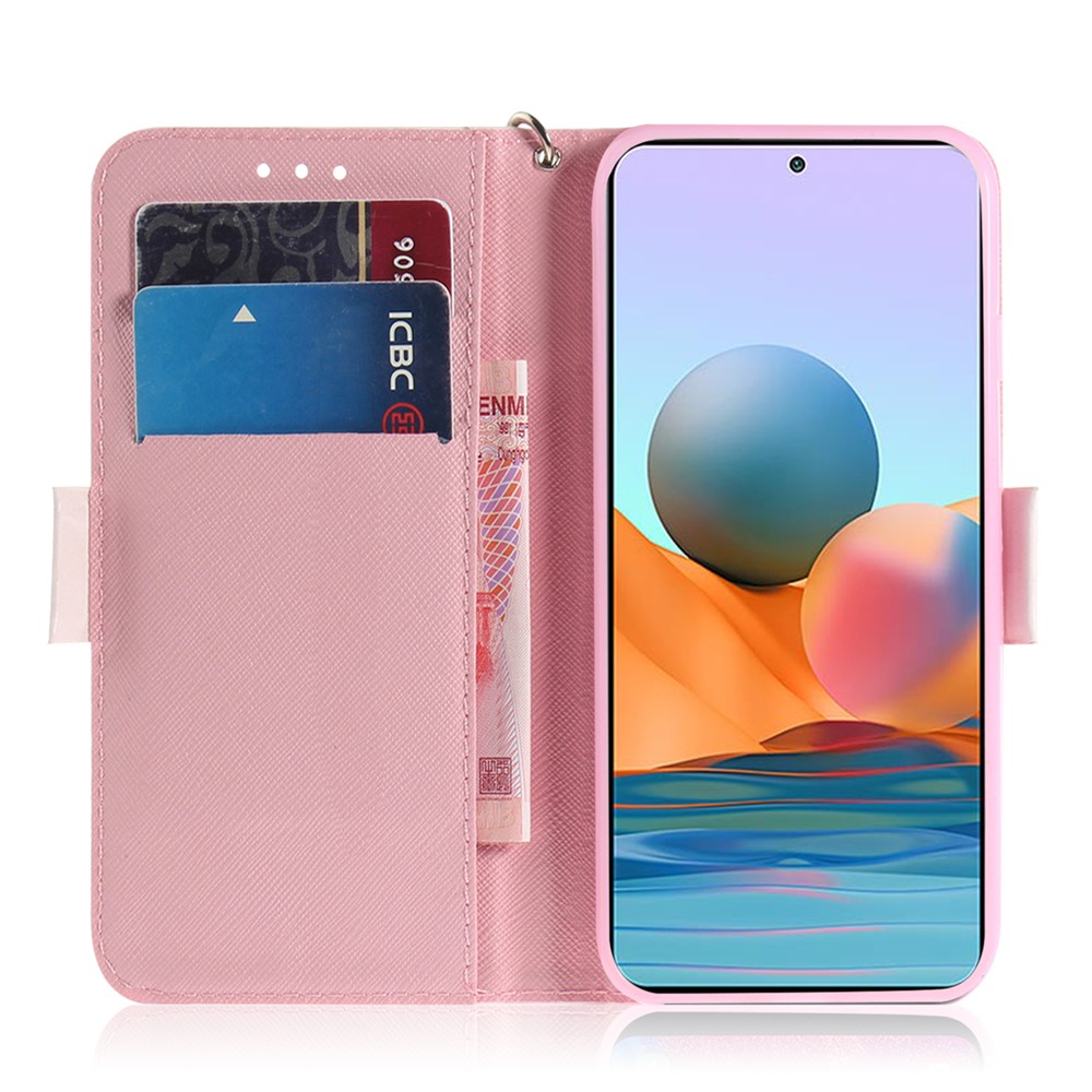 3D Pattern Printing PU Leather Wallet Stand Phone Protection Cover Case for Xiaomi Redmi Note 10 Pro - Cute Panda-4