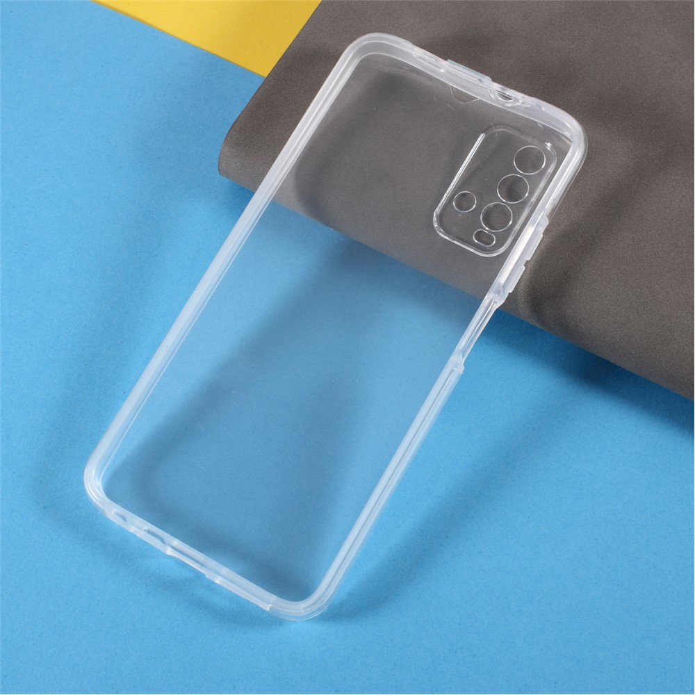 2 in 1 PET Front Cover + TPU Edge + Acrylic Back Panel Clear Full Protective Hybrid Shell for Xiaomi Redmi 9T/9 Power/Note 9 4G (Qualcomm Snapdragon 662)