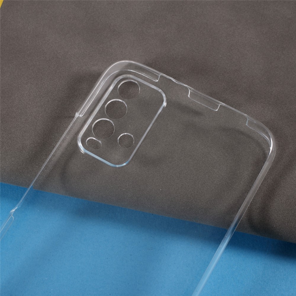 2 in 1 PET Front Cover + TPU Edge + Acrylic Back Panel Clear Full Protective Hybrid Shell for Xiaomi Redmi 9T/9 Power/Note 9 4G (Qualcomm Snapdragon 662)