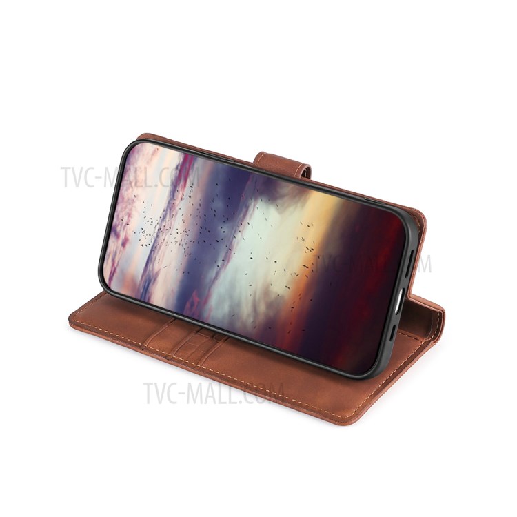 Quality Leather Crocodile Skin Texture Stand Wallet Case for Xiaomi Mi 11 - Brown-5