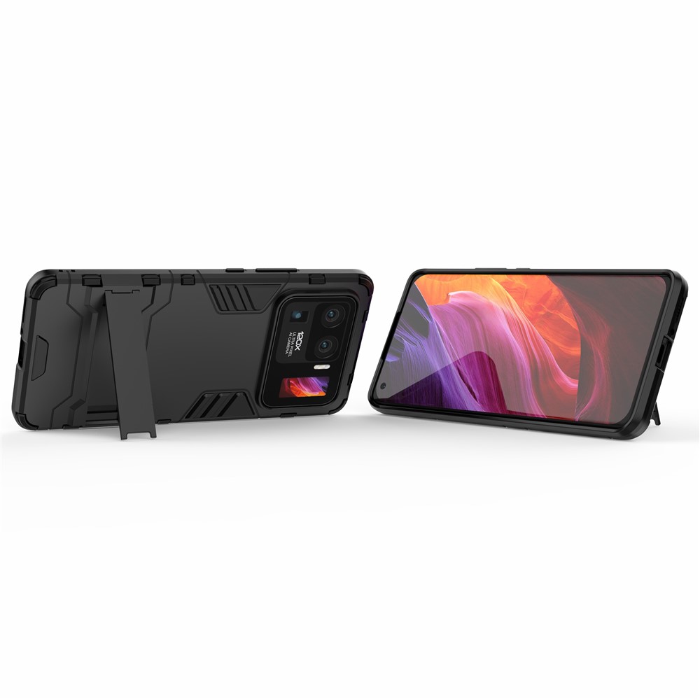 2 in 1 Hybrid Phone Protector Full Protection Cover Case with Kickstand Design for Xiaomi Mi 11 Ultra - Black-7