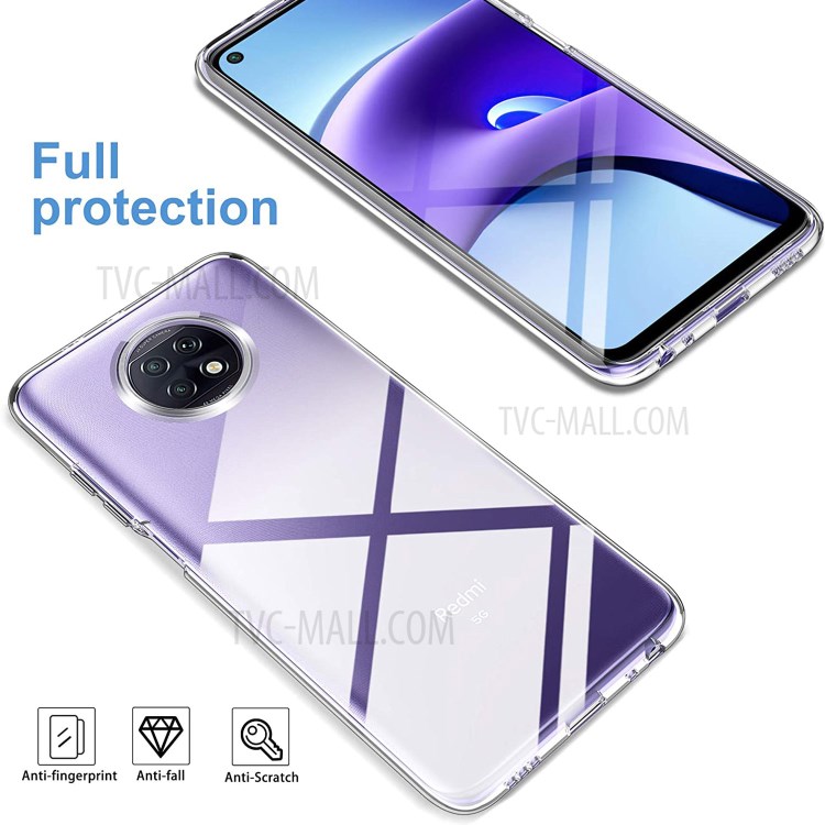 Well-Protected TPU Cover with Tempered Glass Screen Protector for Xiaomi Redmi Note 9 5G/Note 9T 5G-3
