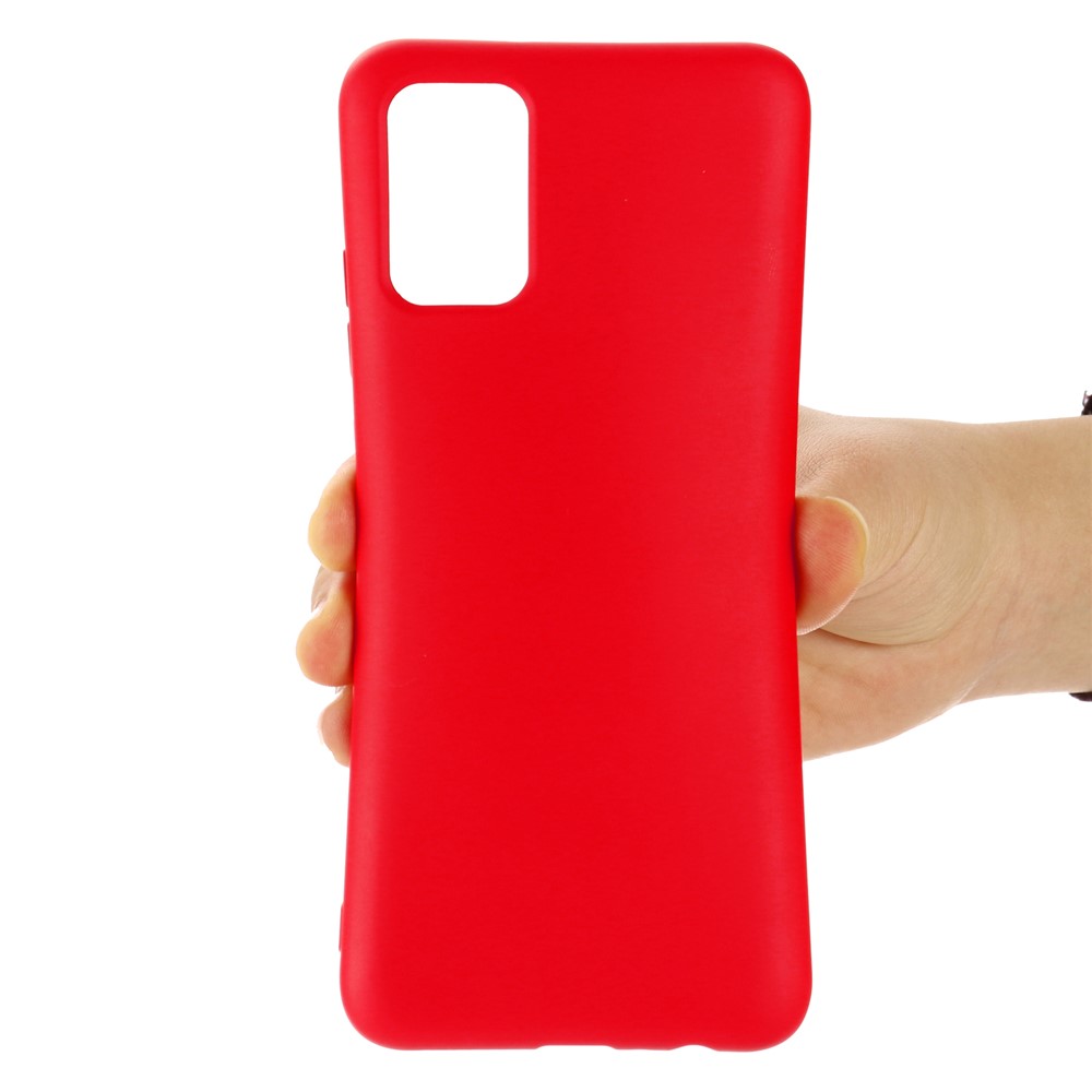 Caixa de Tampa Macia de Silicone Líquido Com Cinta Prática Para Xiaomi Redmi K40/ K40 Pro/ K40 Pro+/ Poco F3/ Mi 11i - Vermelho