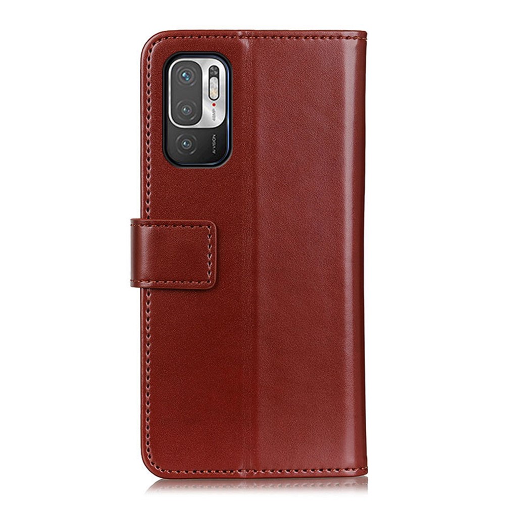 PU Leather Stand Wallet Case for Xiaomi Redmi Note 10 5G - Brown-3
