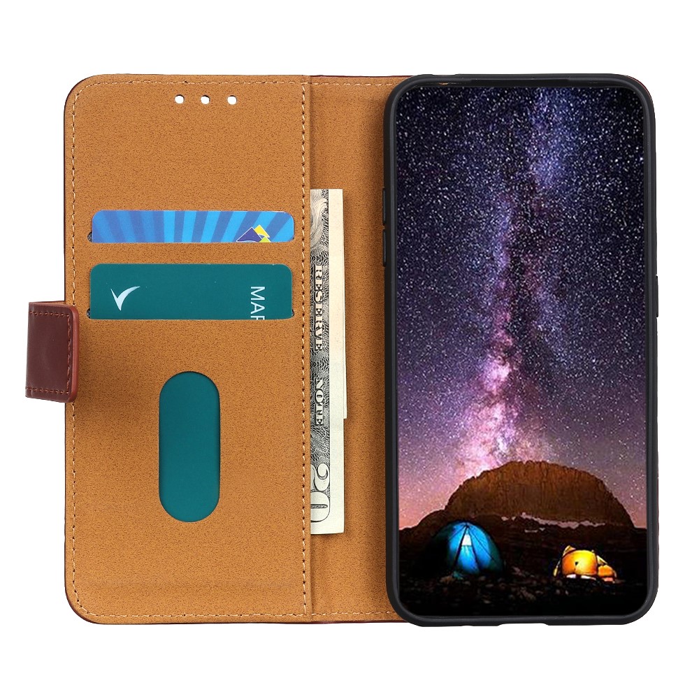 PU Leather Stand Wallet Case for Xiaomi Redmi Note 10 5G - Brown-4