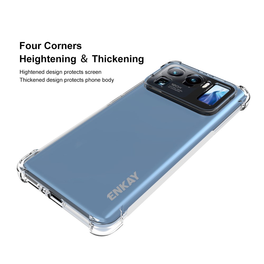 ENKAY ENK-PC113 Thicken Cushion Anti-slip Flexible Transparent TPU Cover Case for Xiaomi Mi 11 Ultra-2