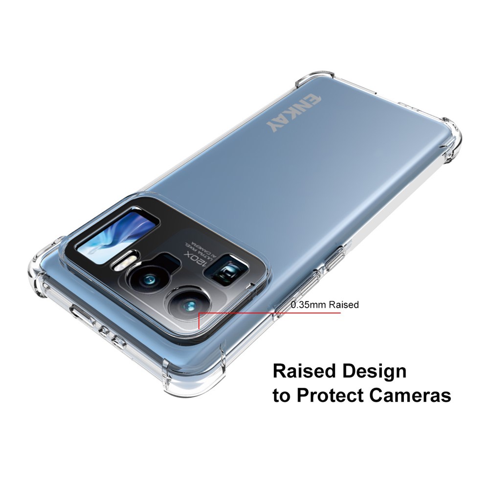ENKAY ENK-PC113 Thicken Cushion Anti-slip Flexible Transparent TPU Cover Case for Xiaomi Mi 11 Ultra-3