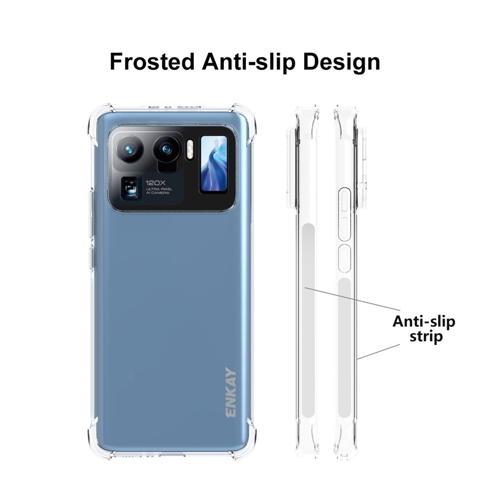 ENKAY ENK-PC113 Thicken Cushion Anti-slip Flexible Transparent TPU Cover Case for Xiaomi Mi 11 Ultra-4