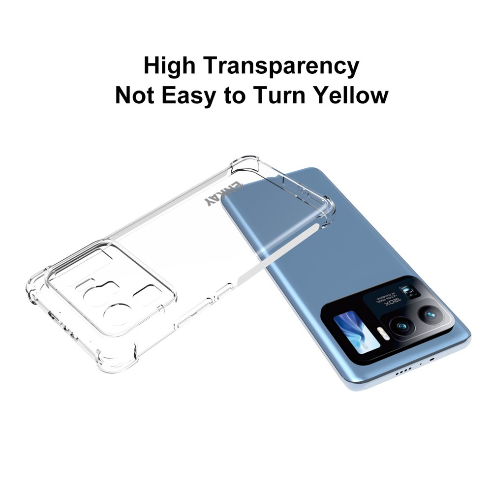 ENKAY ENK-PC113 Thicken Cushion Anti-slip Flexible Transparent TPU Cover Case for Xiaomi Mi 11 Ultra-5