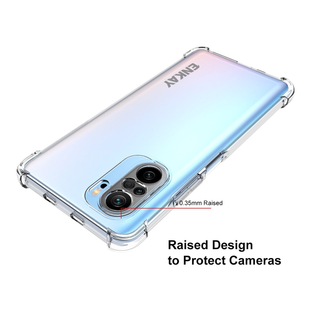 ENKAY ENK-PC103 4 Corners Thicken Airbag Anti-slip Flexible Transparent TPU Cover Case for Xiaomi Redmi K40/K40 Pro/K40 Pro+-3