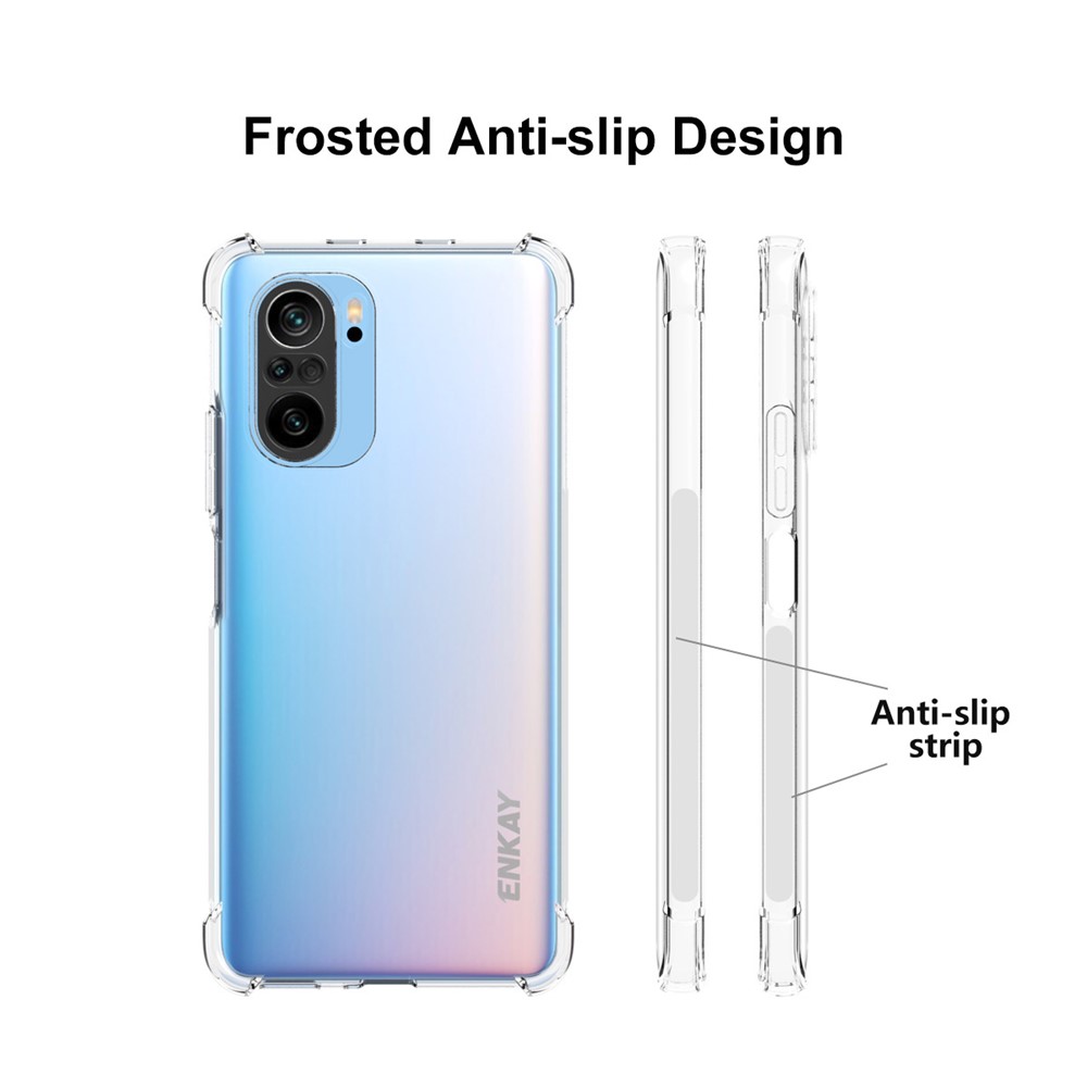 ENKAY ENK-PC103 4 Corners Thicken Airbag Anti-slip Flexible Transparent TPU Cover Case for Xiaomi Redmi K40/K40 Pro/K40 Pro+-4