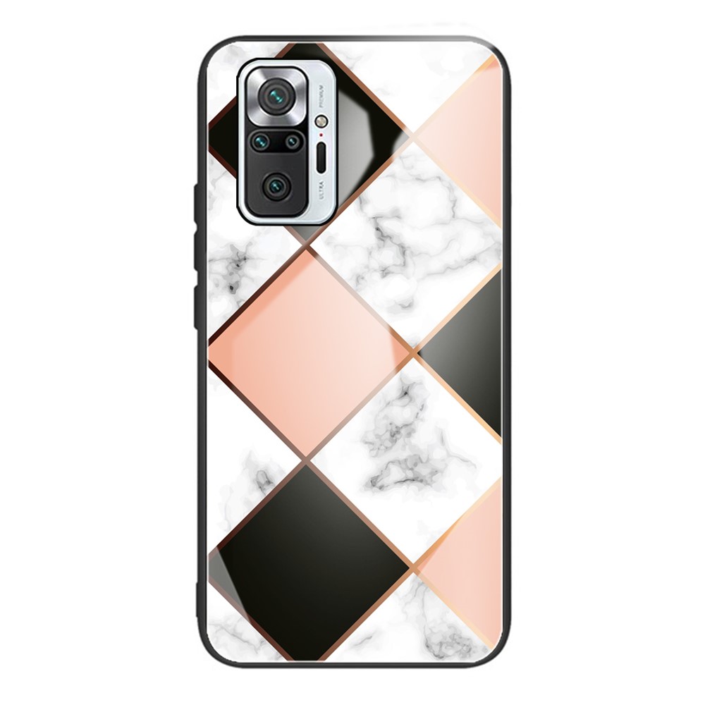 Marble Pattern Tempered Glass + TPU Phone Case Shell for Xiaomi Redmi Note 10 Pro / Pro Max - Style A-1