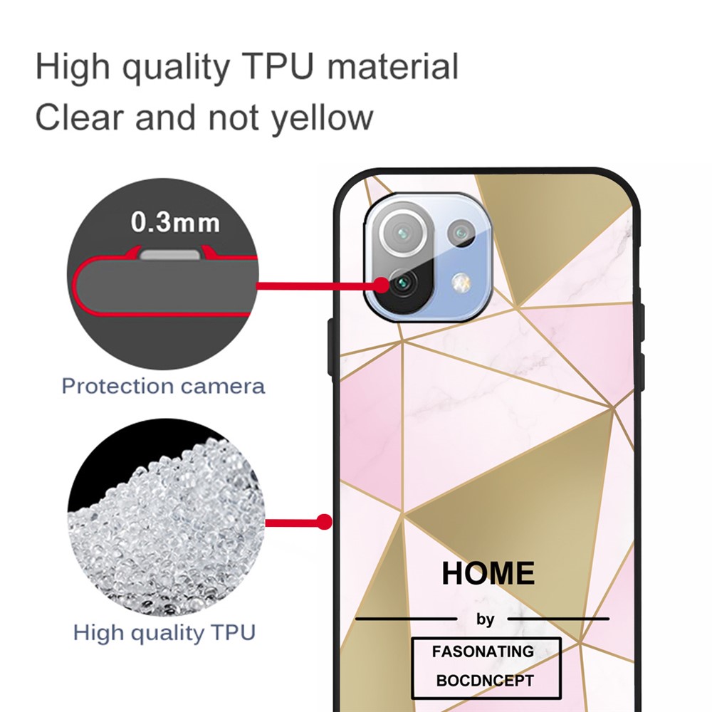 Marble Pattern Printing Soft Flexible TPU Phone Case for Xiaomi Mi 11 - Style A-3