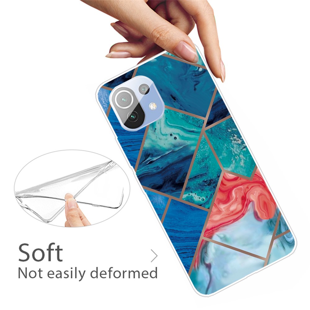 Marble Pattern Printing Flexible TPU Covering Case for Xiaomi Mi 11 - Style A-2