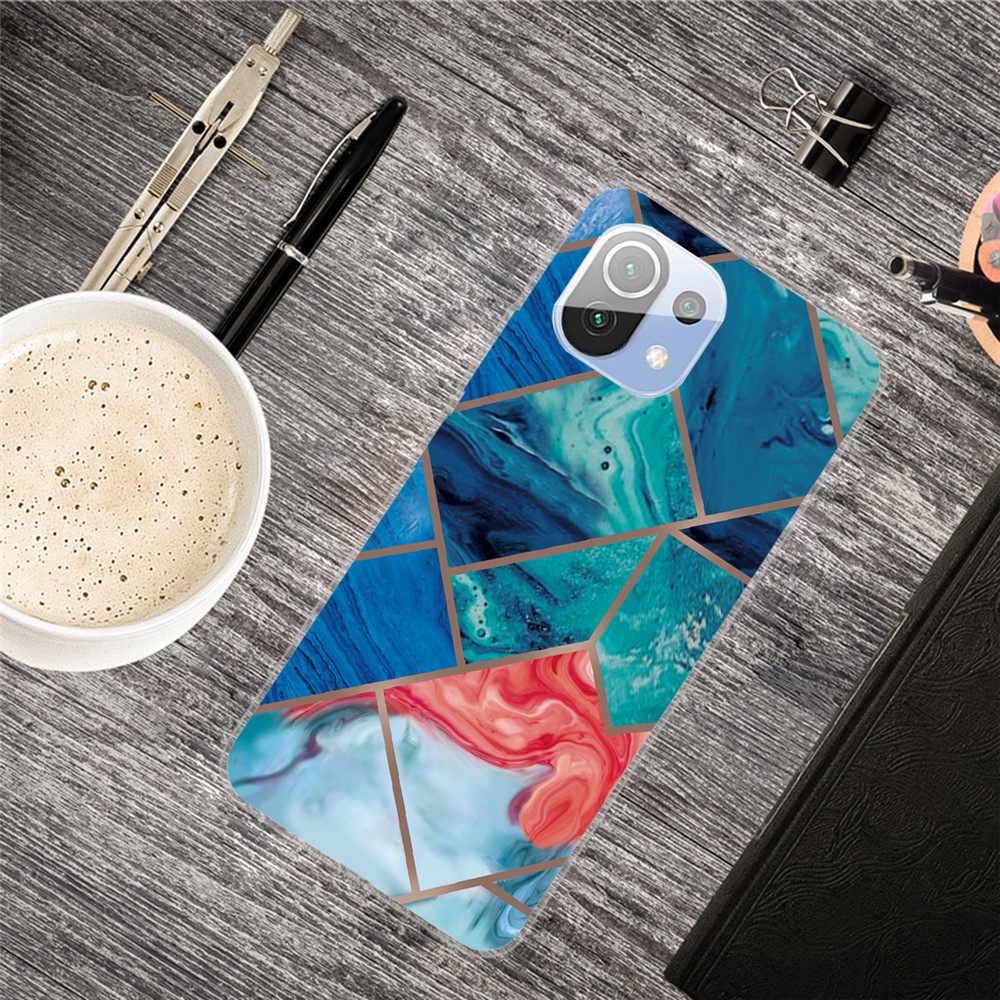 Marble Pattern Printing Flexible TPU Covering Case for Xiaomi Mi 11 - Style A-4
