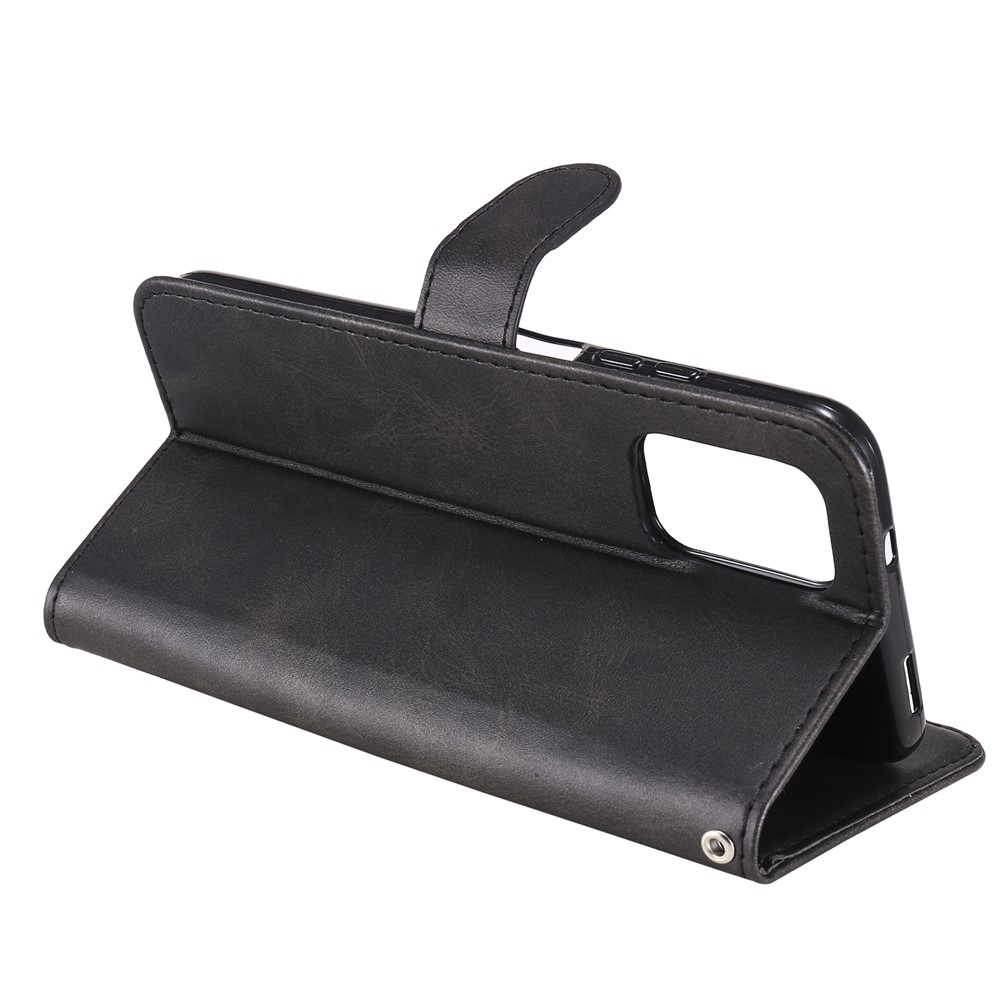 Zipper Pocket Leather Protector Wallet Stand Case for Xiaomi Redmi Note 10 4G/Note 10S - Black-7
