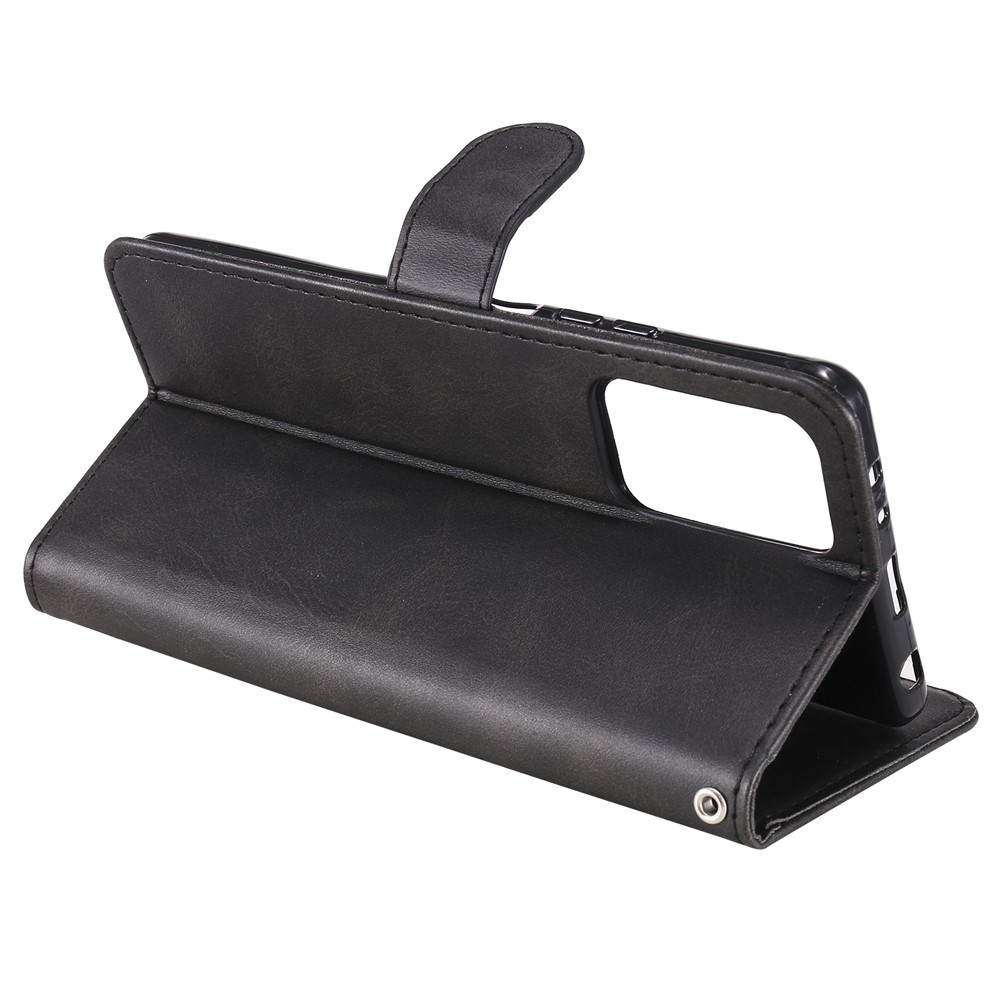 Zipper Pocket Design Wallet Stand Leather Protective Phone Case Shell for Xiaomi Redmi Note 10 Pro / Note 10 Pro Max - Black-7