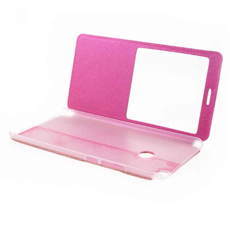 View Window Leather Folio Shell with Stand for Xiaomi Mi Max 2 - Rose-5