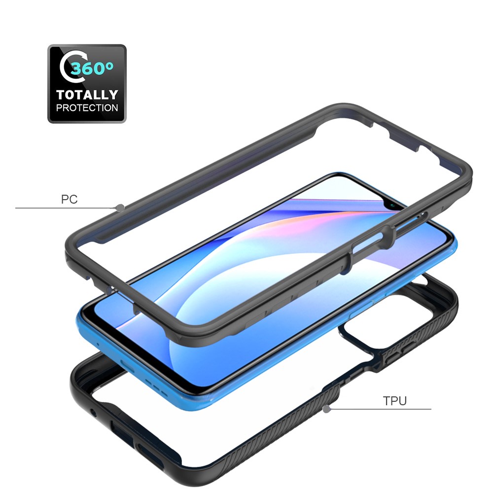 Shockproof PC + TPU + Acrylic Hybrid Case Cover for Xiaomi Poco M3/Redmi 9 Power/Redmi 9T/Redmi Note 9 4G (Qualcomm Snapdragon 662) - Black-6