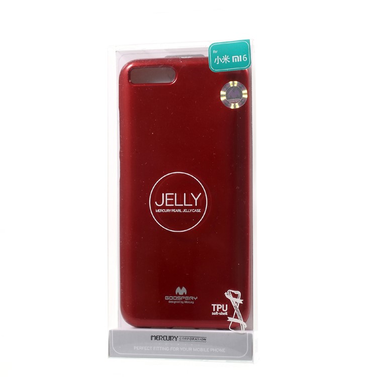 MERCURY GOOSPERY Glittery Powder TPU Case for Xiaomi Mi 6 - Red-5