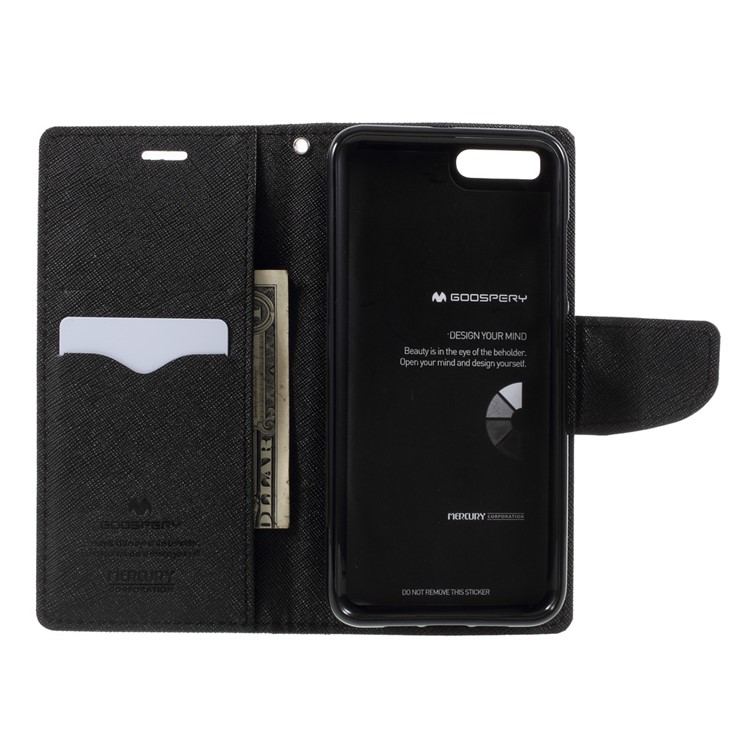 MERCURY GOOSPERY Fancy Diary Leather Wallet Mobile Phone Case for Xiaomi Mi 6 - Black-6
